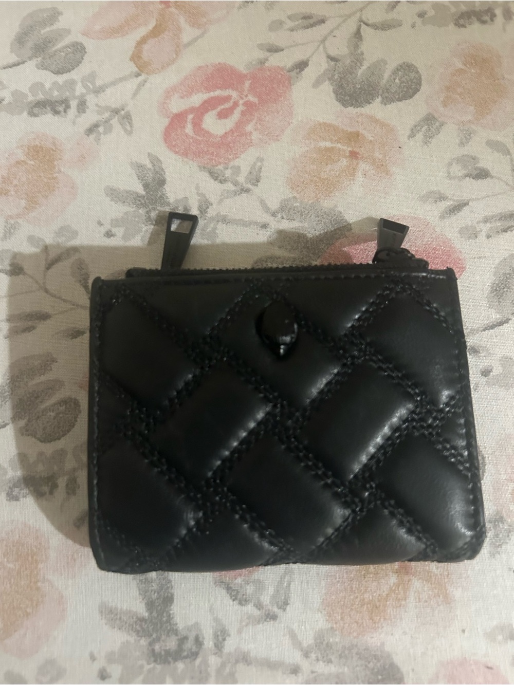 Kurt Geiger Black Quilted Leather Wallet